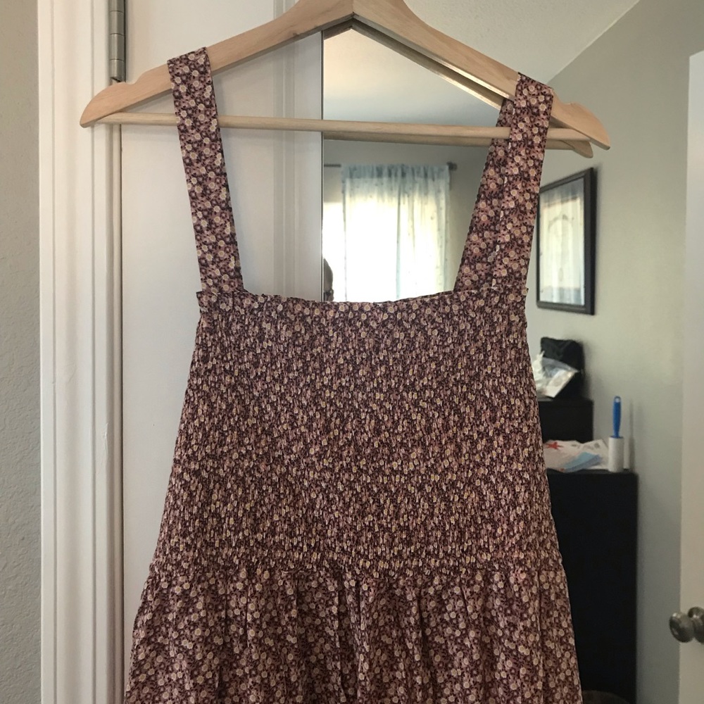 LOFT Floral Smocked Maxi Dress
